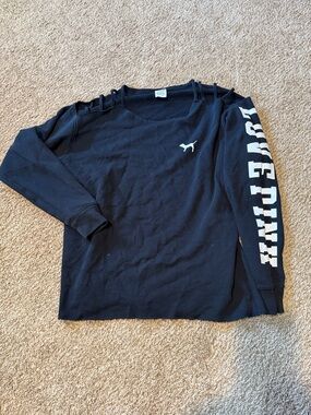 PINK Victoria's Secret Black Pullover Sweatshirt